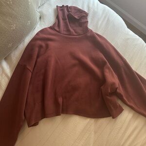 American Eagle Outfitters Maroon Turtleneck Sweater